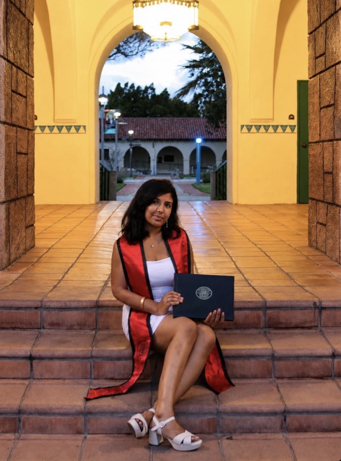 Disha Sawant at her San Diego State University graduation