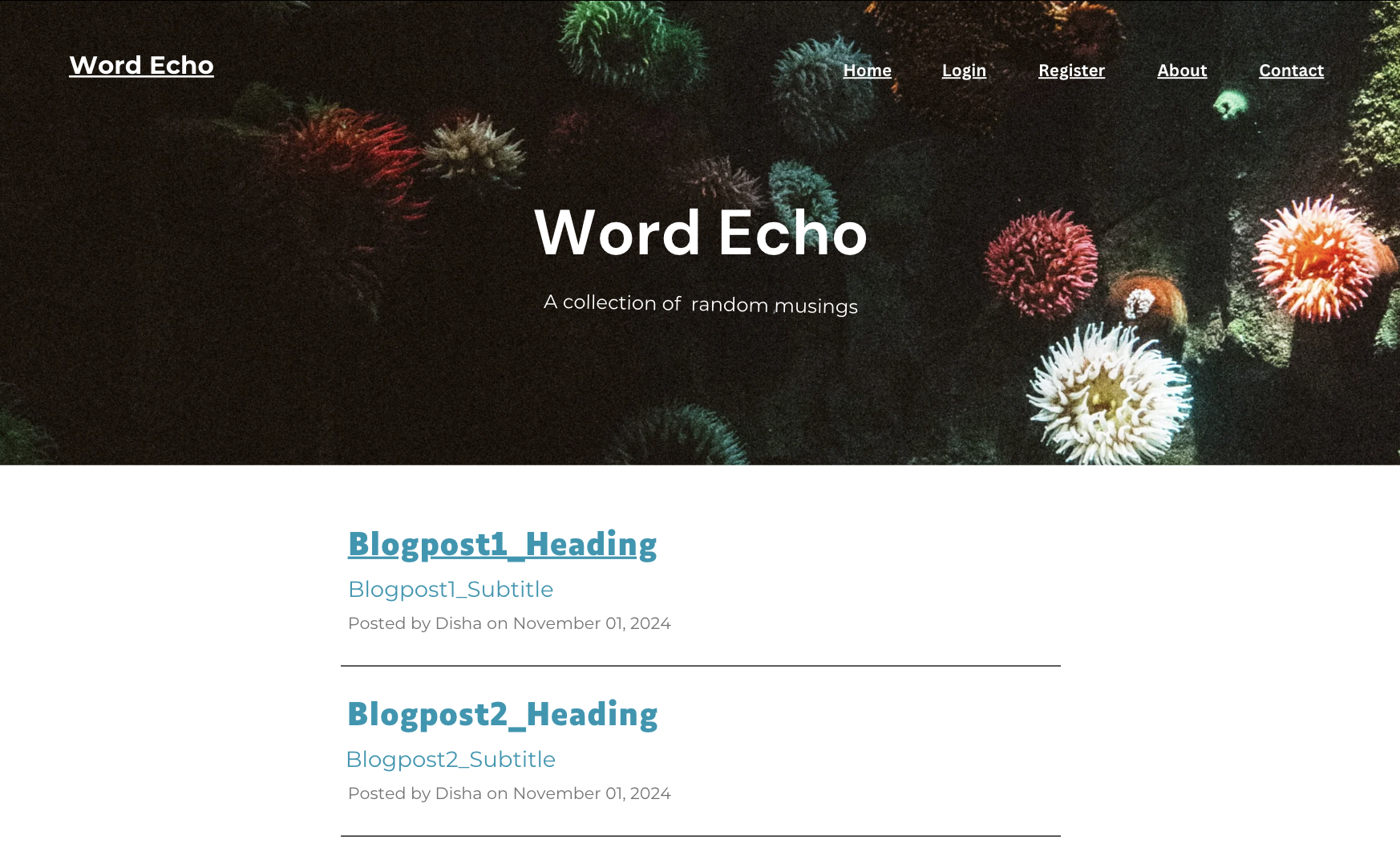 WordEcho Blog Platform